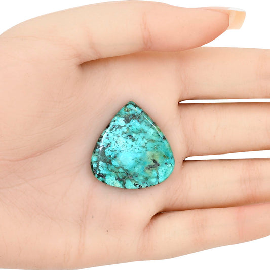 Tibetan Turquoise 30x28.6x4.7 mm Heart Gemstone LS02788-43