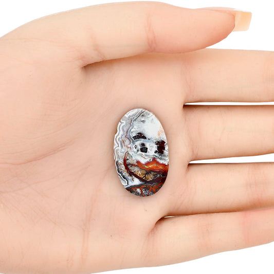 Laguna Lace Agate 29.3x18.2x4.8 mm Oval Gemstone LS02847-45