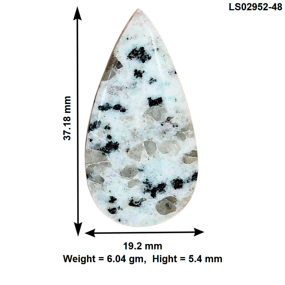 Sesame Jasper 37.18x19.2x5.4 mm Pear Gemstone LS02952-48