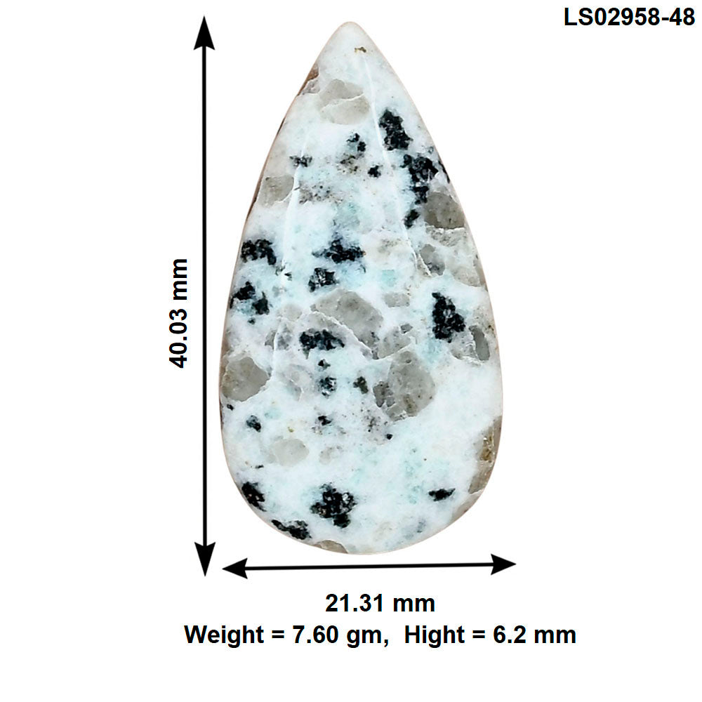 Sesame Jasper 40.03x21.31x6.2 mm Pear Gemstone LS02958-48