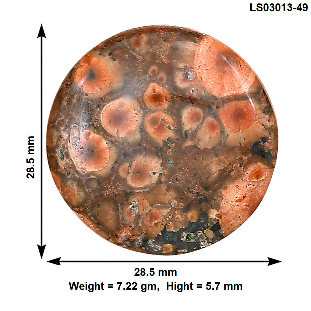 Poppy Jasper 28.5x28.5x5.7 mm Round Gemstone LS03013-49