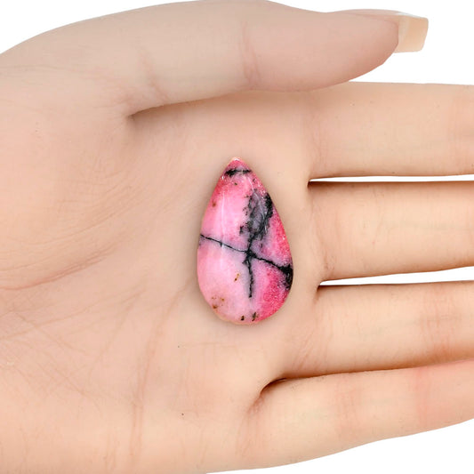Rhodonite 31.18x18.33x6.3 mm Pear Gemstone LS03025-50