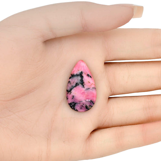 Rhodonite 29.14x17.8x3.9 mm Pear Gemstone LS03027-50
