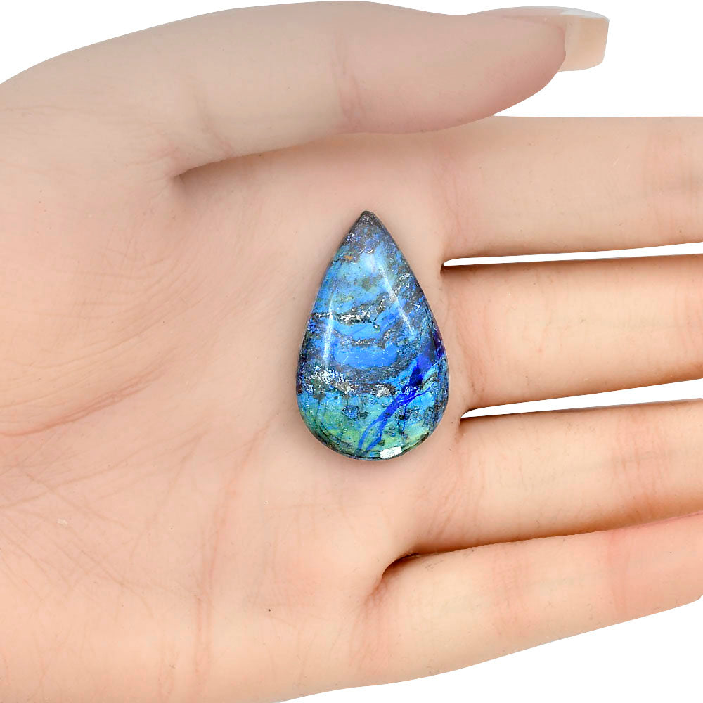 Azurite 31.1x19.85x6 mm Pear Gemstone LS03138-52