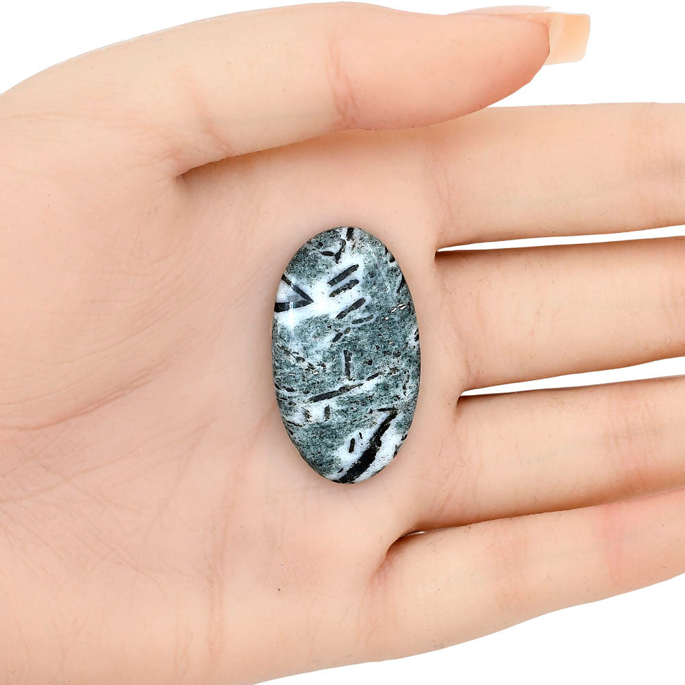 Hornblende 34.44x19.93x5 mm Oval Gemstone LS03319-54
