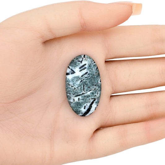 Hornblende 34.44x19.93x5 mm Oval Gemstone LS03319-54