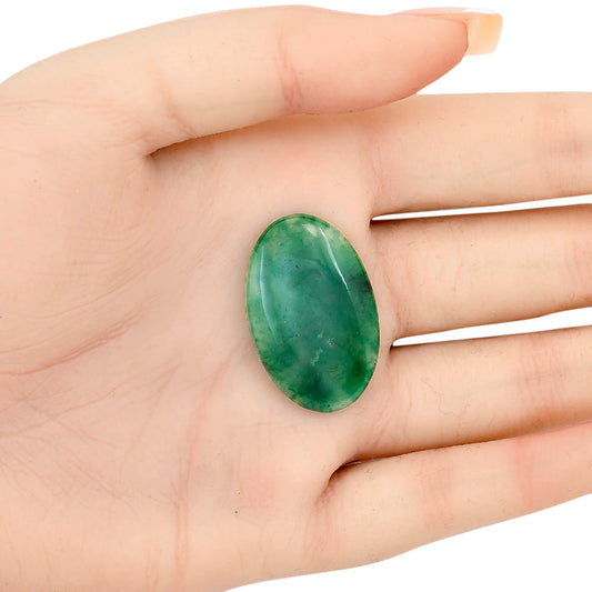 Nephrite Jade 31.3x20.1x4.8 mm Oval Gemstone LS03351-55