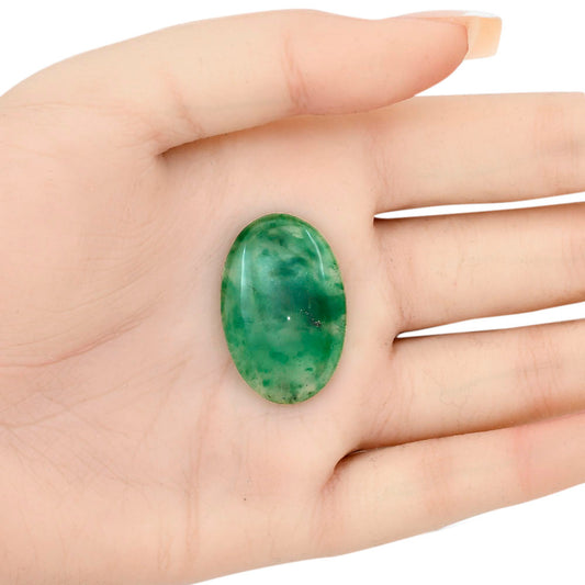 Nephrite Jade 30.8x20.25x5 mm Oval Gemstone LS03353-55