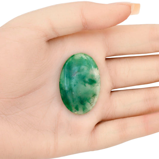 Nephrite Jade 36.5x24.3x5.3 mm Oval Gemstone LS03354-55