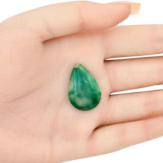 Nephrite Jade 27.3x18.4x5 mm Pear Gemstone LS03359-55