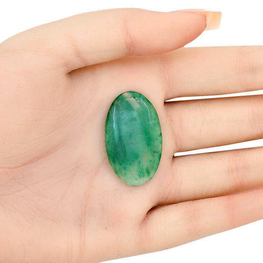 Nephrite Jade 34.1x20.65x5 mm Oval Gemstone LS03361-55