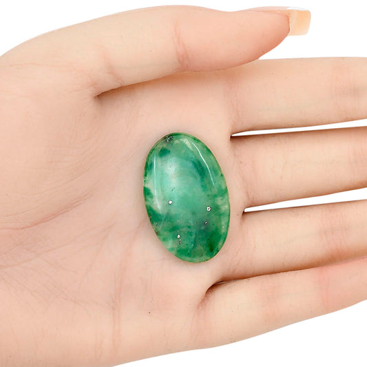 Nephrite Jade 34.1x21.6x5 mm Oval Gemstone LS03371-55