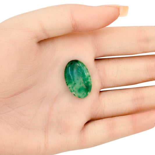Nephrite Jade 24x15.7x5 mm Oval Gemstone LS03382-55