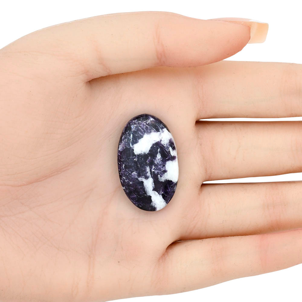 Purple Lepidolite 30.55x18.8x6 mm Oval Gemstone LS03386-56
