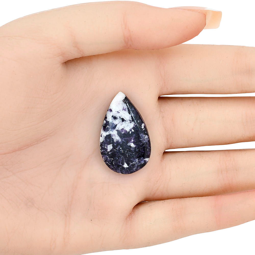 Purple Lepidolite 29.5x18.2x5.4 mm Pear Gemstone LS03398-56