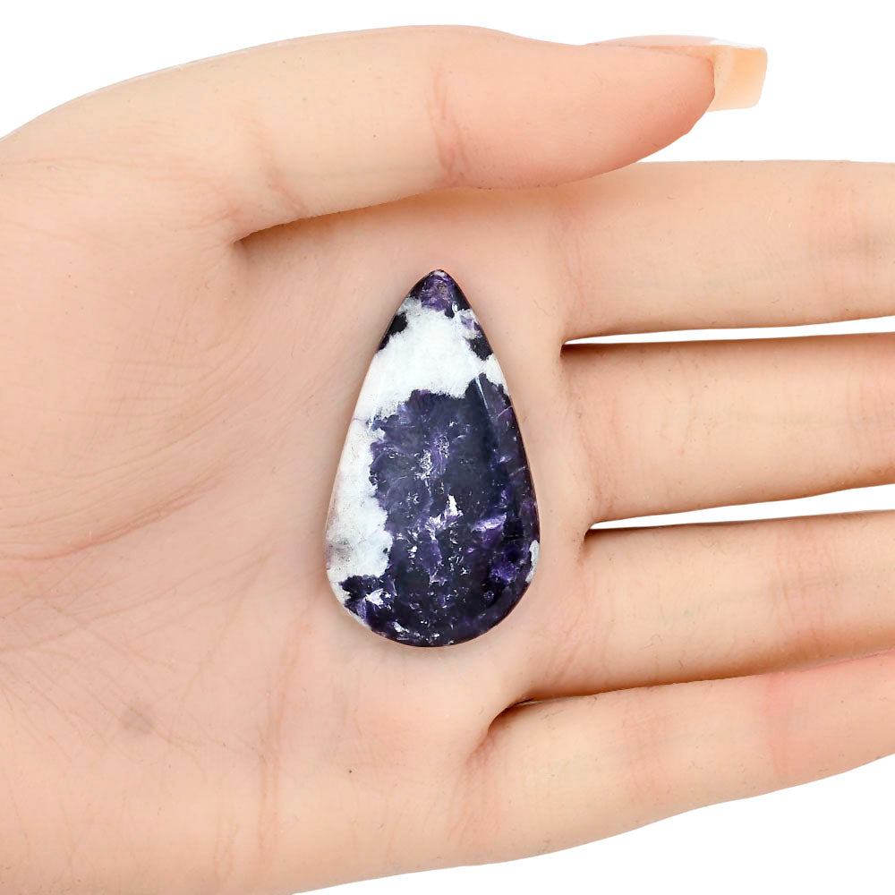 Purple Lepidolite 39.7x22.7x5 mm Pear Gemstone LS03405-56