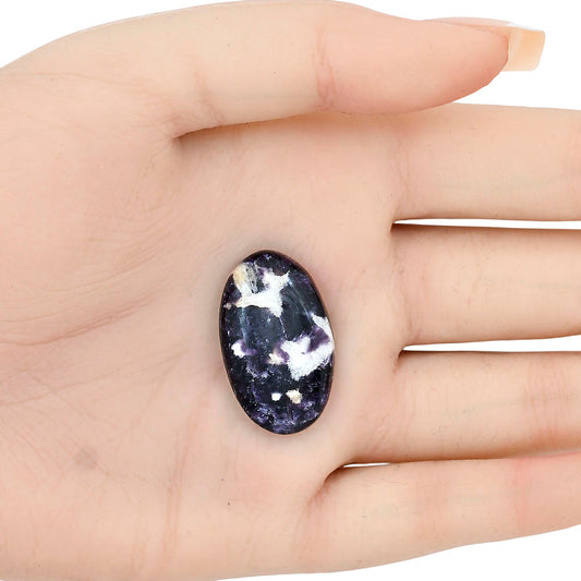 Purple Lepidolite 28.65x17.35x5.5 mm Oval Gemstone LS03406-56