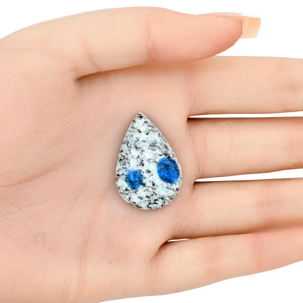 K2 Blue - Azurite In Quartz 30x20.22x6 mm Pear Gemstone LS03413-57