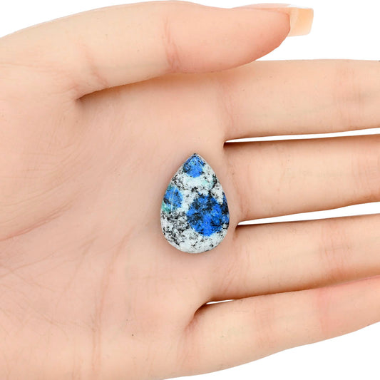 K2 Blue - Azurite In Quartz 23.6x16.25x6.4 mm Pear Gemstone LS03440-57
