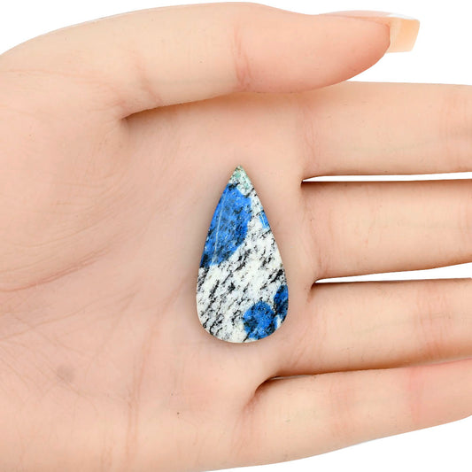K2 Blue - Azurite In Quartz 33.74x17.48x4.5 mm Pear Gemstone LS03441-57