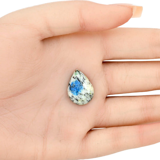 K2 Blue - Azurite In Quartz 20x14.7x4.7 mm Pear Gemstone LS03451-57
