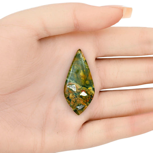Rhyolite - Rainforest Jasper 39.65x18.5x4.5 mm Fancy Gemstone LS03462-58