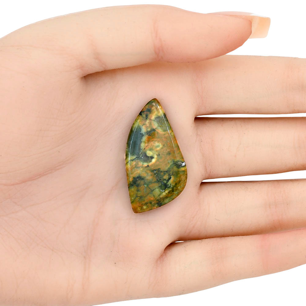 Rhyolite - Rainforest Jasper 35.1x18.3x5.5 mm Fancy Gemstone LS03467-58