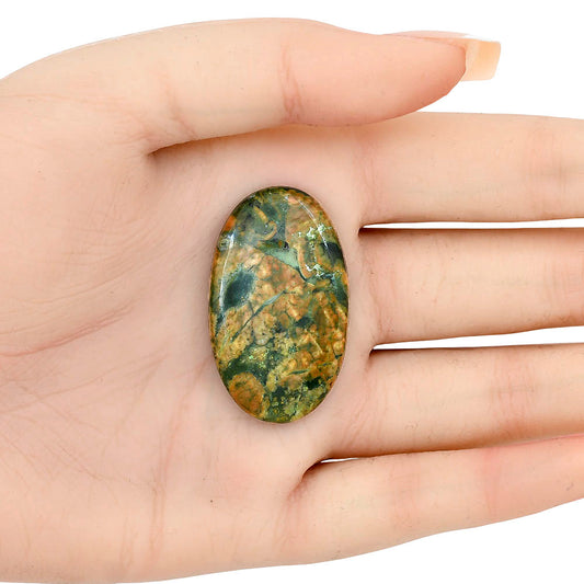 Rhyolite - Rainforest Jasper 38x22.7x5.8 mm Oval Gemstone LS03474-58