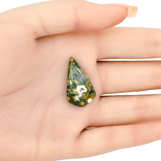 Rhyolite - Rainforest Jasper 28.5x16.35x5 mm Pear Gemstone LS03477-58