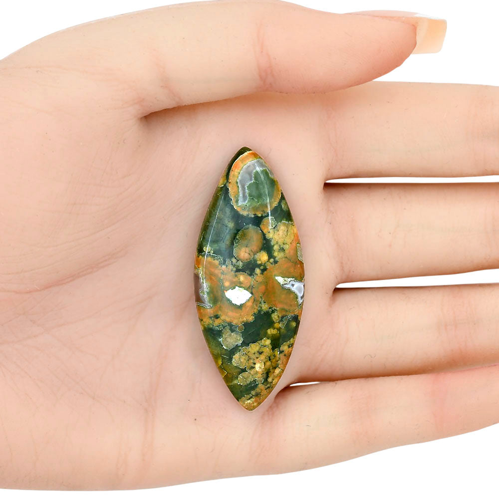 Rhyolite - Rainforest Jasper 48.75x20.55x6mm Marquise Gemstone LS03481-58