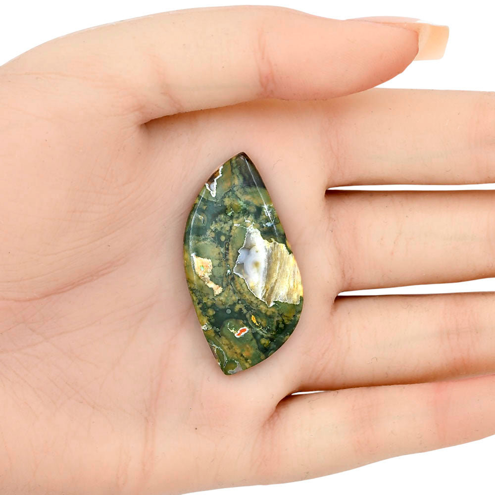 Rhyolite - Rainforest Jasper 41.1x20.4x4.5 mm Fancy Gemstone LS03484-58