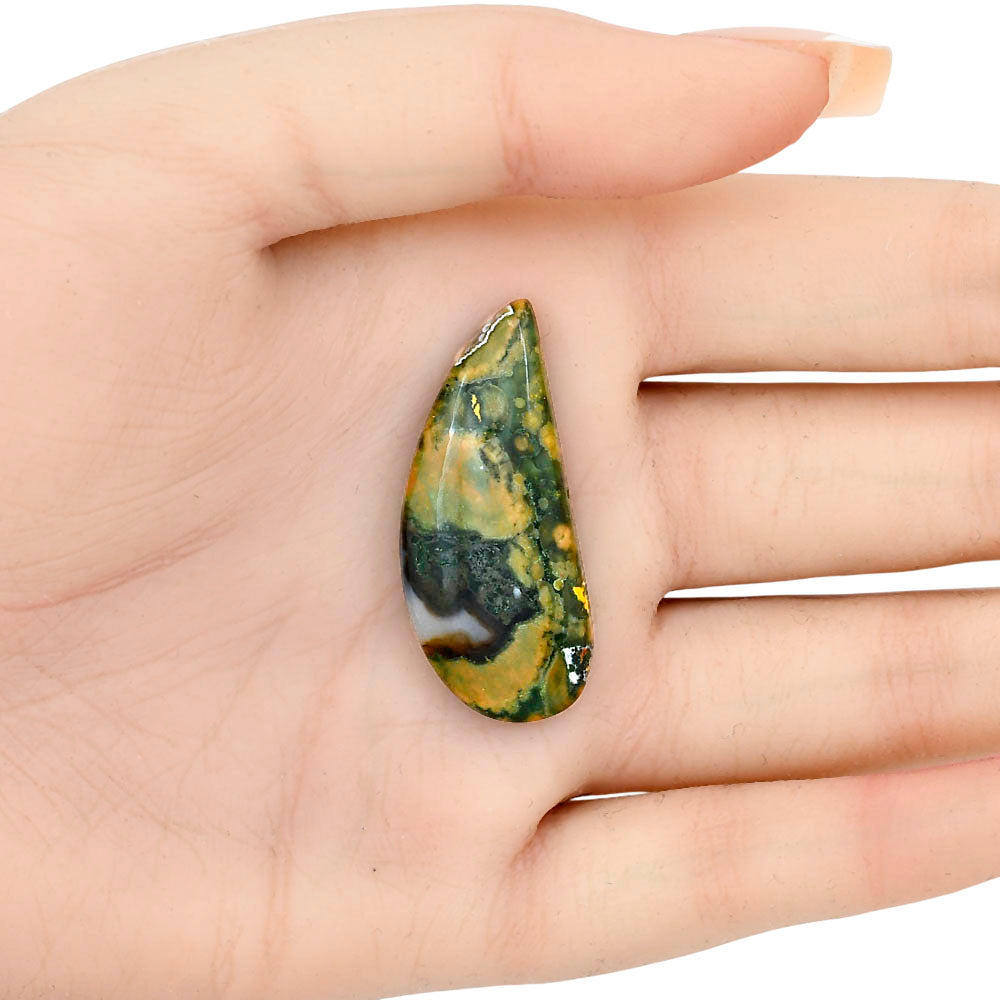 Rhyolite - Rainforest Jasper 38x16.2x5.6 mm Fancy Gemstone LS03486-58