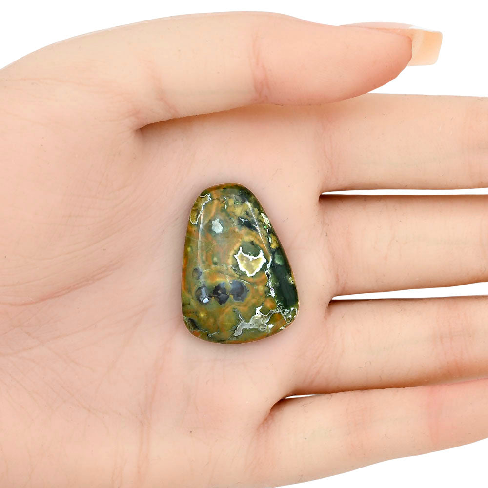 Rhyolite - Rainforest Jasper 29.66x21.75x5.5 mm Fancy Gemstone LS03488-58