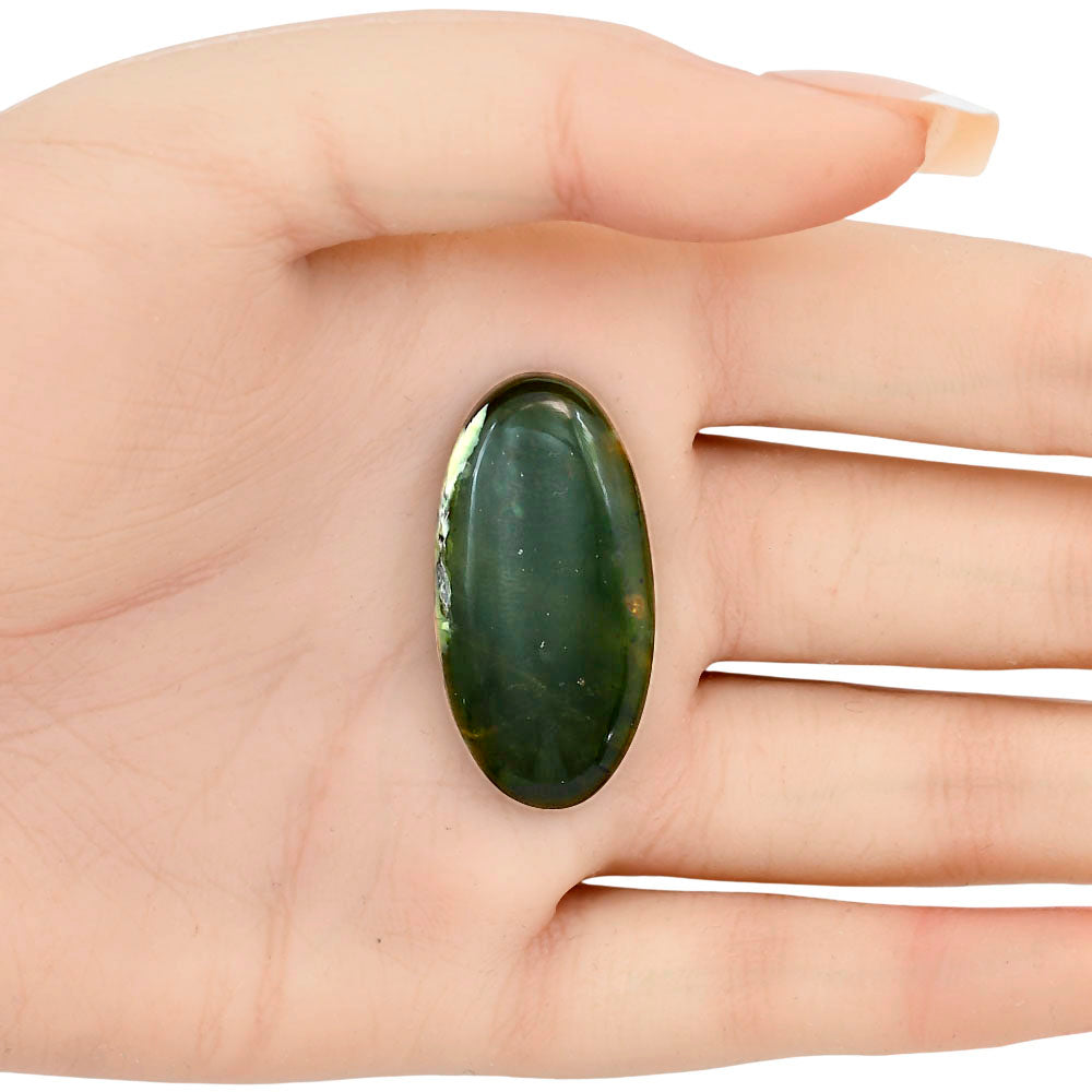 Chrome Chalcedony 36.3x18.4x6 mm Oval Gemstone LS03581-61