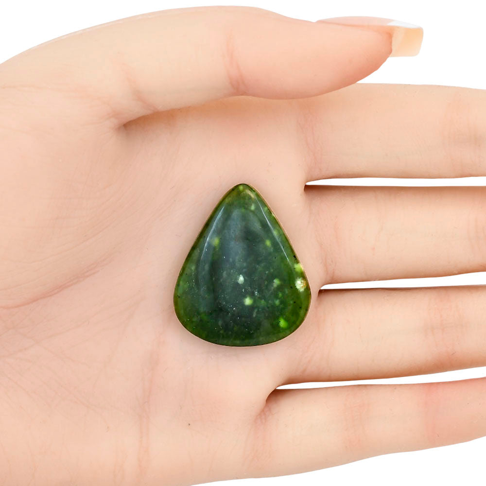 Chrome Chalcedony 30.45x25.75x5.5 mm Pear Gemstone LS03588-61