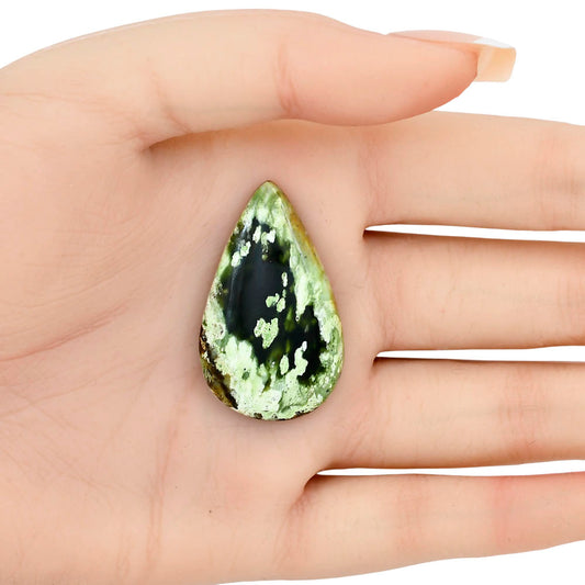 Chrome Chalcedony 37.3x22.45x5.5 mm Pear Gemstone LS03591-61