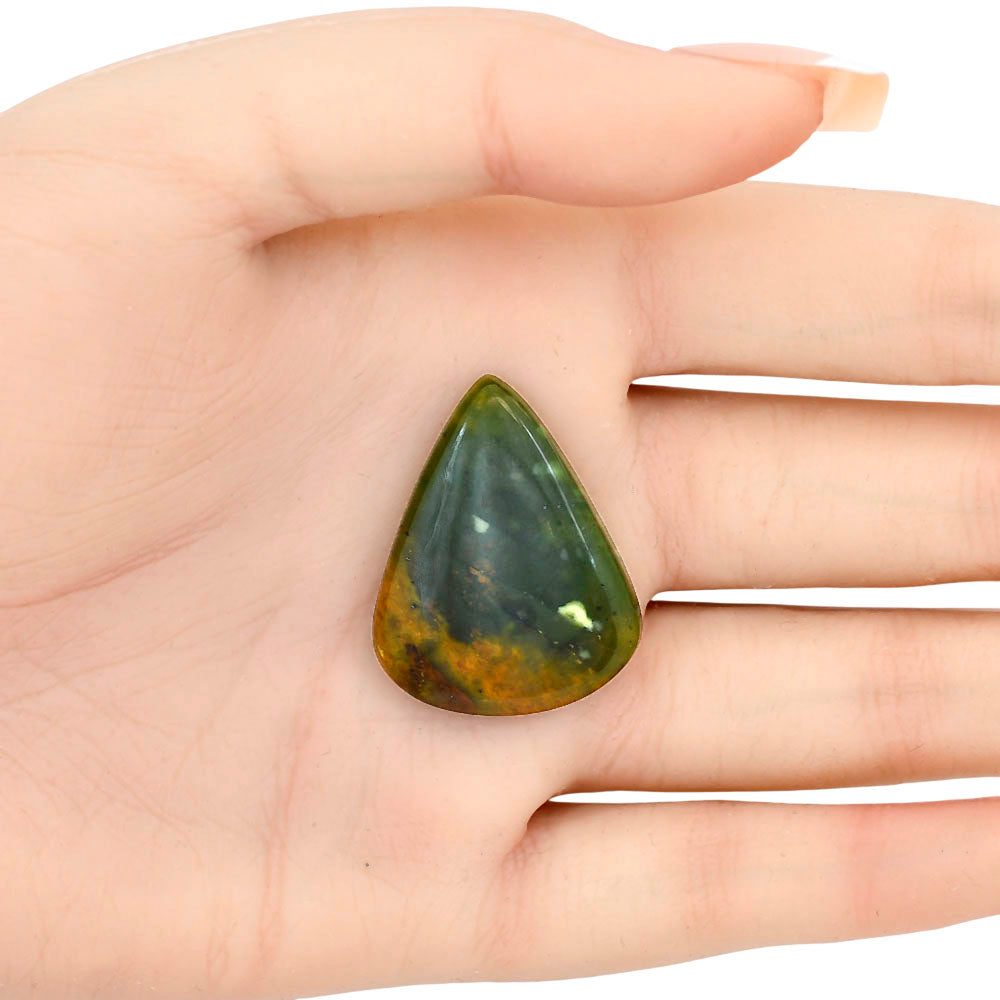 Chrome Chalcedony 31x24.5x5.5 mm Pear Gemstone LS03593-61