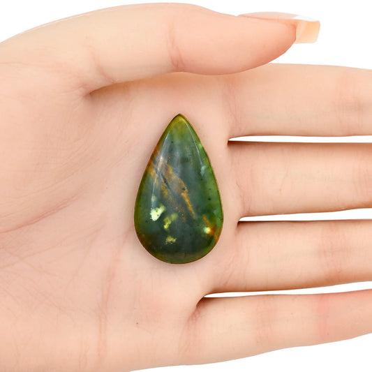 Chrome Chalcedony 36.65x21.85x5.7 mm Pear Gemstone LS03602-61