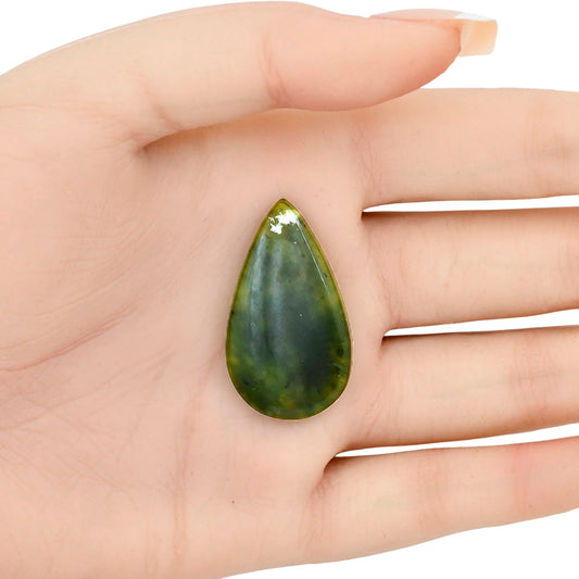 Chrome Chalcedony 34.75x20x5.5 mm Pear Gemstone LS03610-61