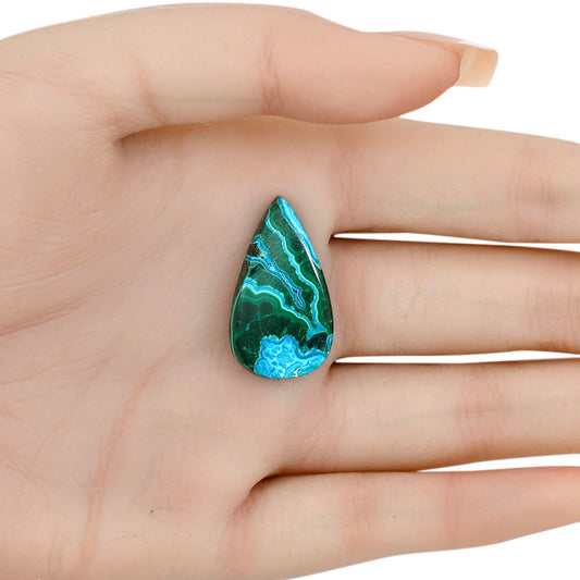 Azurite Malachite 28x16x4.8 mm Pear Gemstone LS03643-63