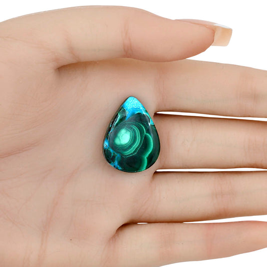 Azurite Malachite 25.3x19.3x4.8 mm Pear Gemstone LS03646-63