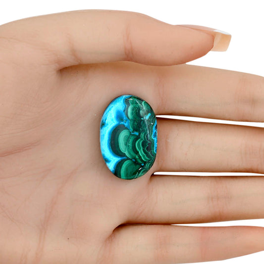Azurite Malachite 28.6x19.25x6 mm Oval Gemstone LS03655-63