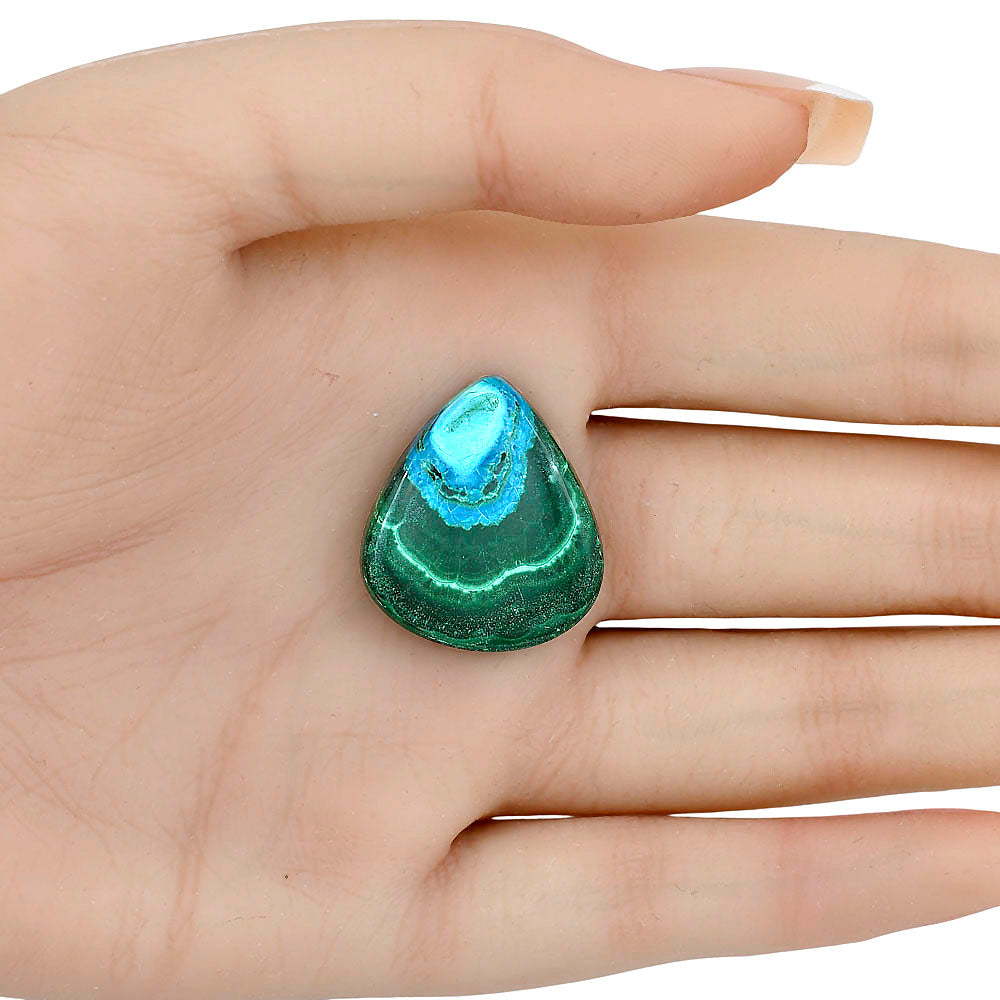 Azurite Malachite 25.1x22.25x5 mm Heart Gemstone LS03659-63