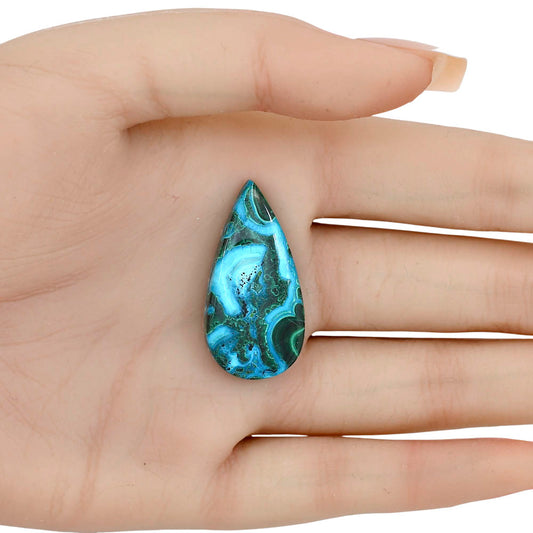 Azurite Malachite 34x17.2x5.5 mm Pear Gemstone LS03661-63