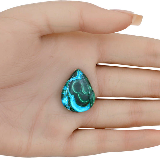 Azurite Malachite 25x19.65x5 mm Pear Gemstone LS03664-63