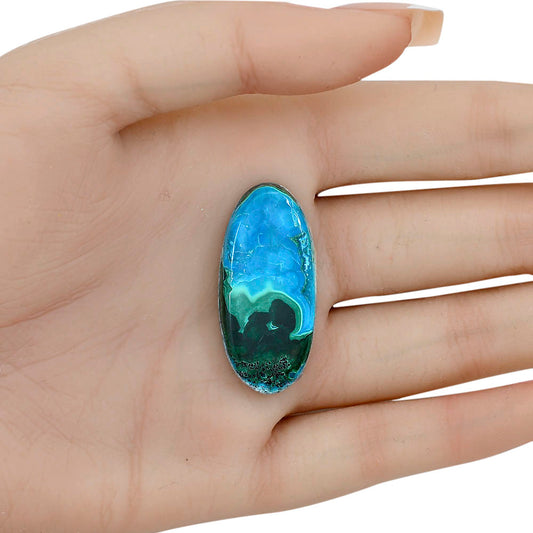 Azurite Malachite 36.1x17x6 mm Oval Gemstone LS03666-63
