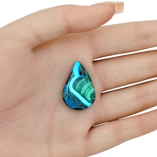 Azurite Malachite 28.4x19.1x5 mm Pear Gemstone LS03668-63