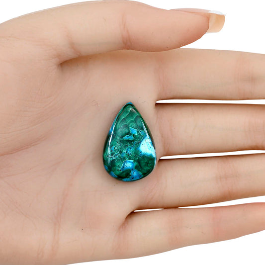 Azurite Malachite 27.6x18.5x6 mm Pear Gemstone LS03672-63