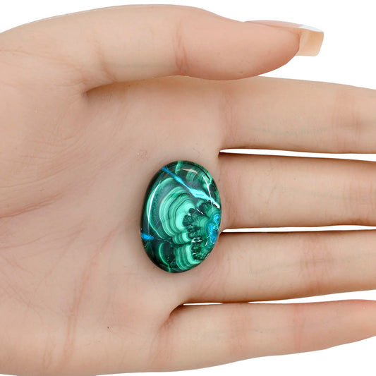 Azurite Malachite 27.55x19.5x5.7 mm Oval Gemstone LS03682-63