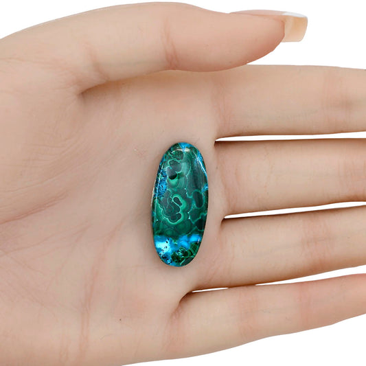 Azurite Malachite 31x14.1x5.7 mm Oval Gemstone LS03685-63